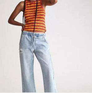 Anthropologie Ribbed Racer Striped Tank Top M
